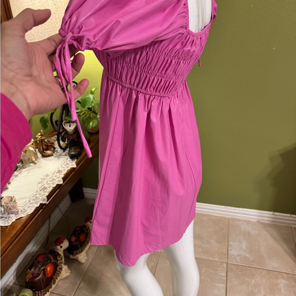 TCEC Vibrant Pink Gathered Dress - Picture 7 of 17